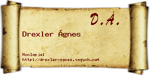 Drexler Ágnes névjegykártya