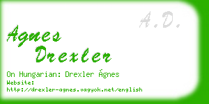 agnes drexler business card